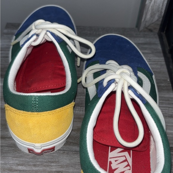 Vans Blue and Green Sneakers with White Laces - Picture 4 of 5